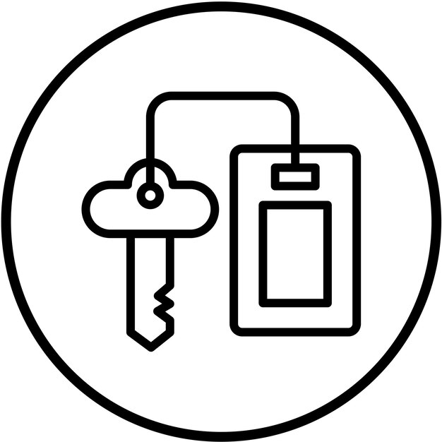 Diseño vectorial Estilo de icono clave de la sala