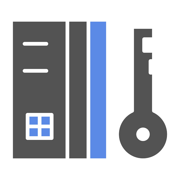 Diseño vectorial Estilo de icono clave de la sala