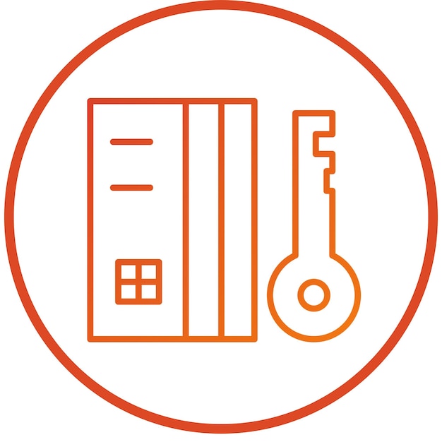 Diseño vectorial Estilo de icono clave de la sala
