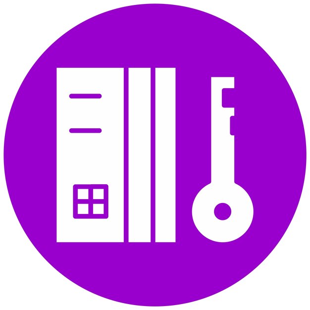 Diseño vectorial Estilo de icono clave de la sala