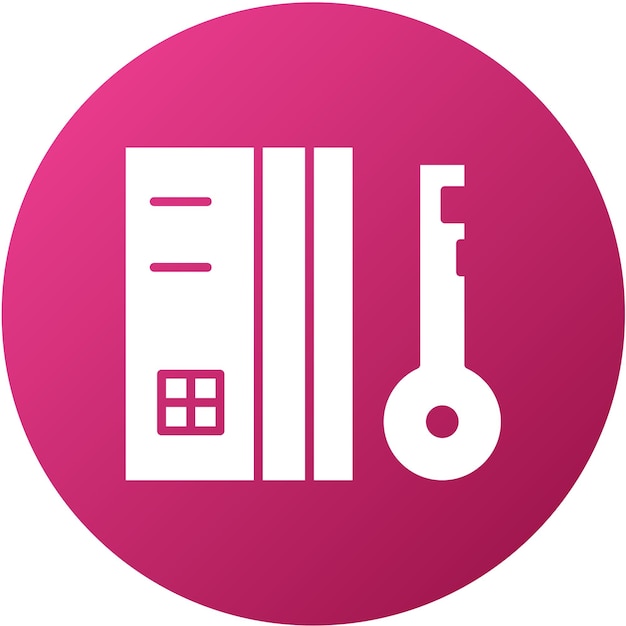 Diseño vectorial Estilo de icono clave de la sala