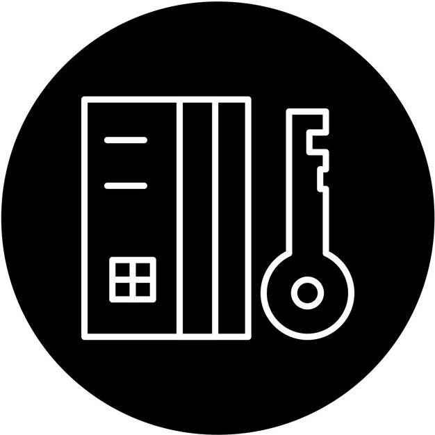 Diseño vectorial Estilo de icono clave de la sala