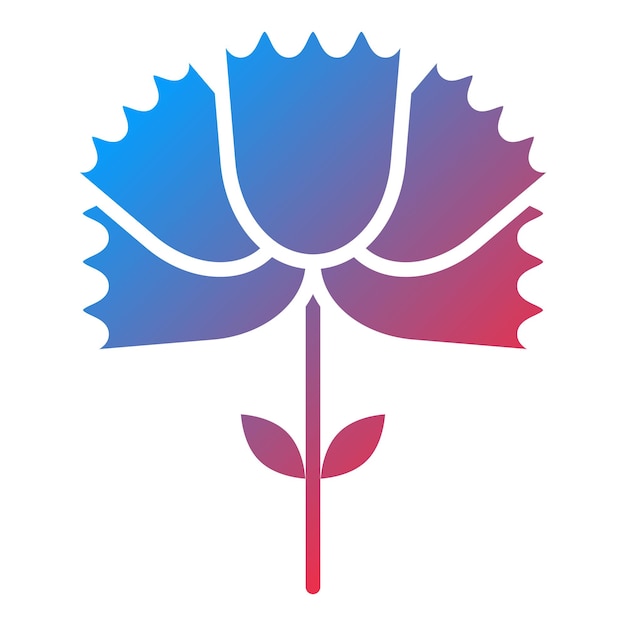 Diseño vectorial Estilo del icono del clavel