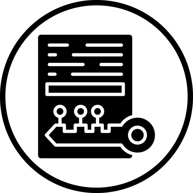 Diseño vectorial Estilo de icono de claves asimétricas