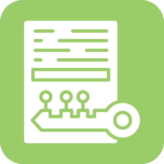 Diseño vectorial Estilo de icono de claves asimétricas