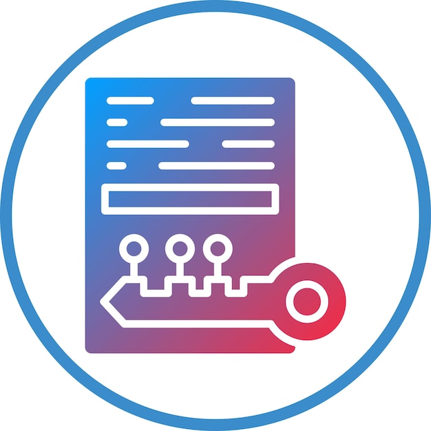 Diseño vectorial Estilo de icono de claves asimétricas