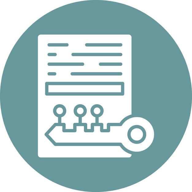 Diseño vectorial Estilo de icono de claves asimétricas