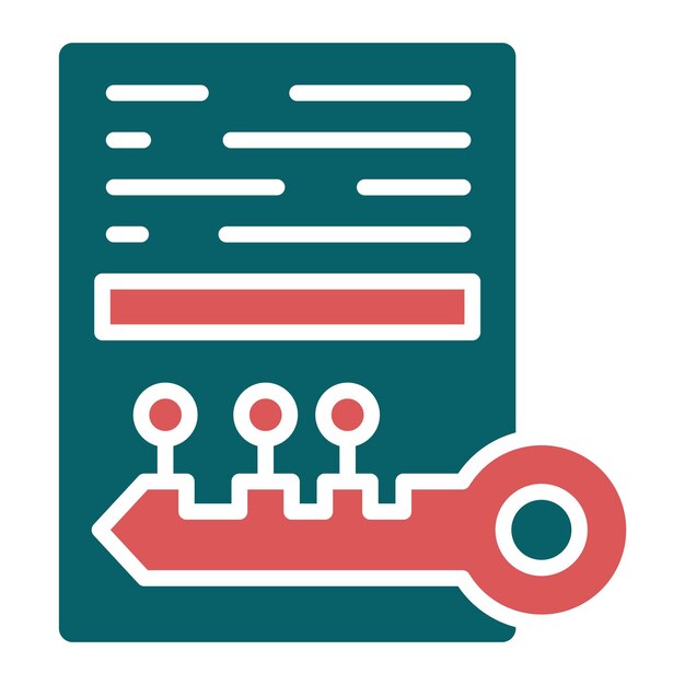 Diseño vectorial Estilo de icono de claves asimétricas