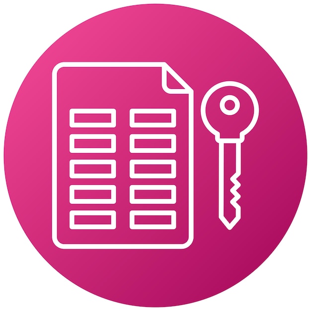 Diseño vectorial Estilo de icono de claves asimétricas