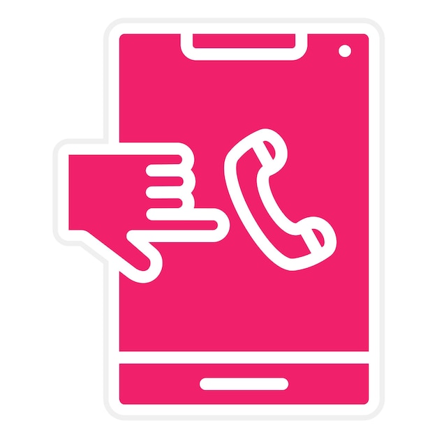 Diseño vectorial Estilo del icono de clic para llamar