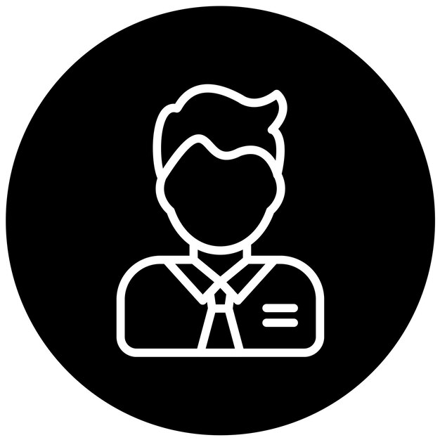 Diseño vectorial Estilo del icono del cliente masculino