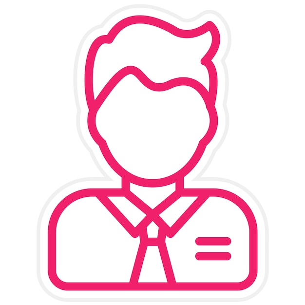 Diseño vectorial Estilo del icono del cliente masculino