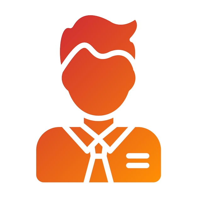 Diseño vectorial Estilo del icono del cliente masculino
