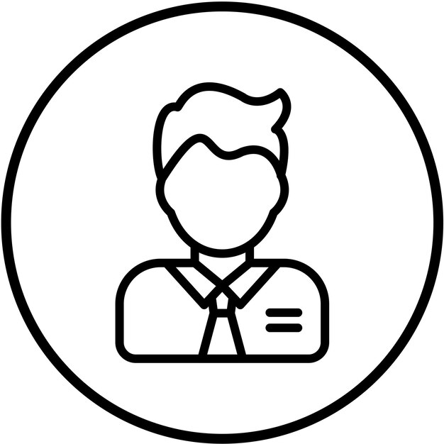 Diseño vectorial Estilo del icono del cliente masculino