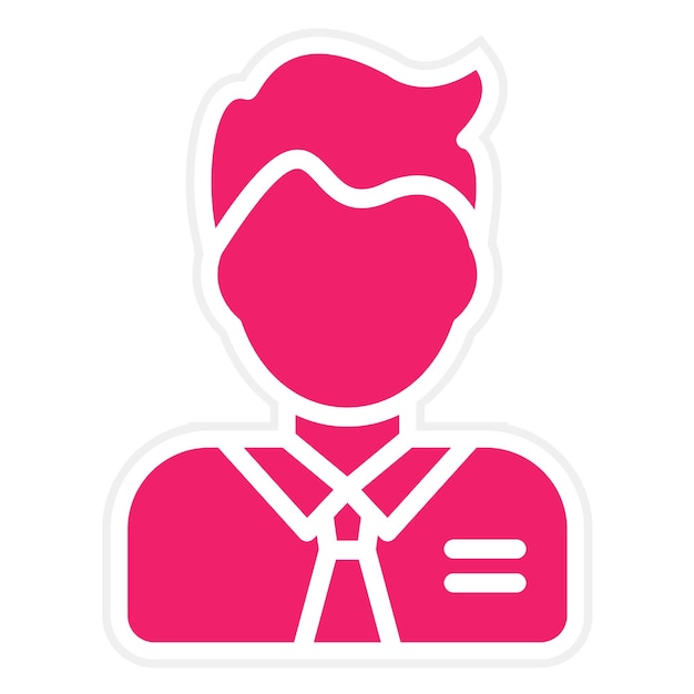 Diseño vectorial Estilo del icono del cliente masculino