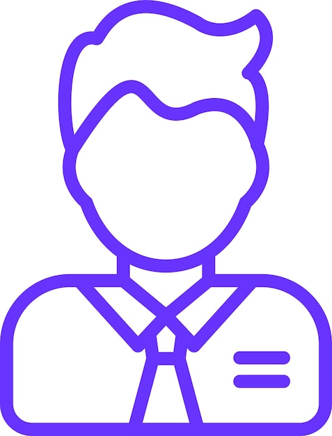 Diseño vectorial Estilo del icono del cliente masculino