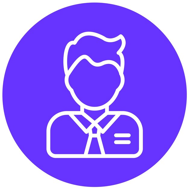 Diseño vectorial Estilo del icono del cliente masculino