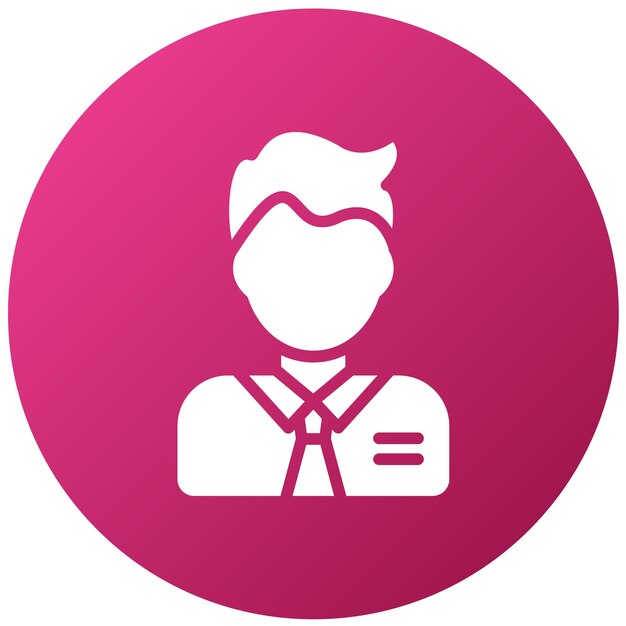 Diseño vectorial Estilo del icono del cliente masculino