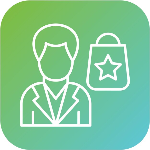 Diseño vectorial Estilo de icono del cliente