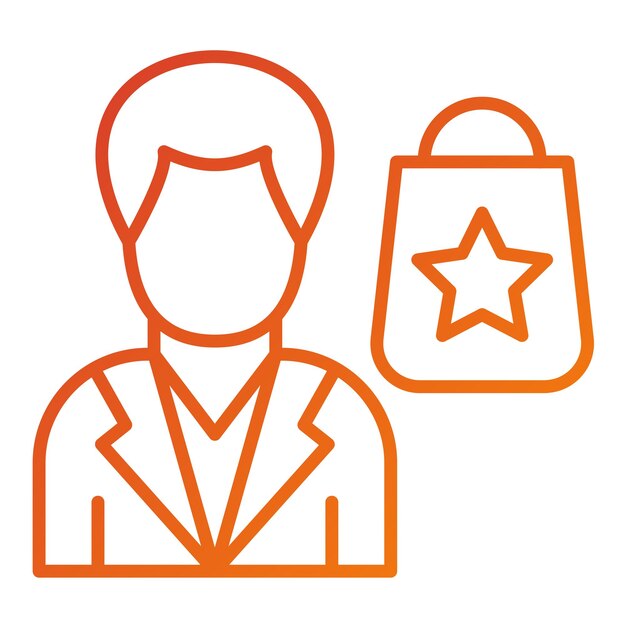 Diseño vectorial Estilo de icono del cliente