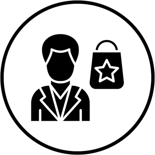 Diseño vectorial Estilo de icono del cliente
