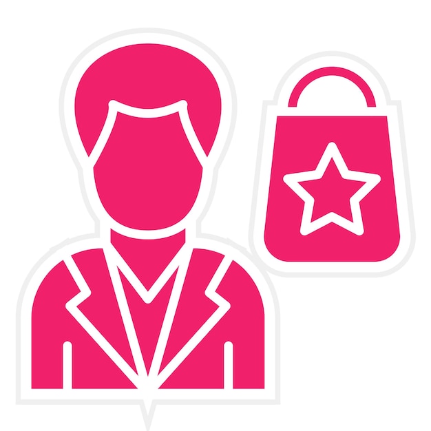 Diseño vectorial Estilo de icono del cliente