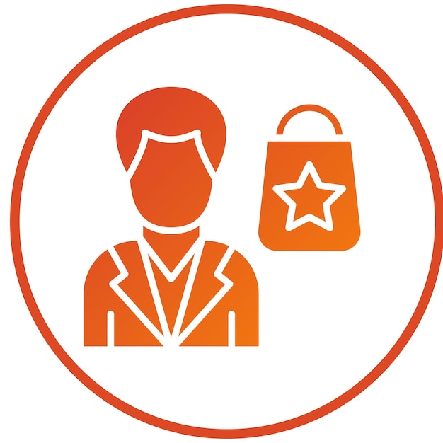 Diseño vectorial Estilo de icono del cliente