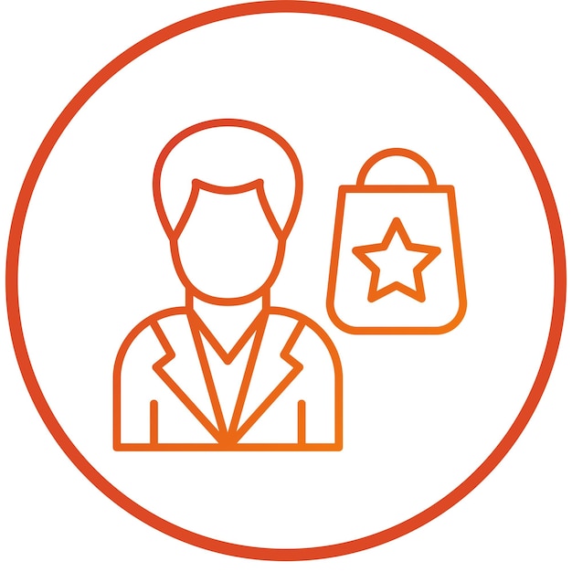 Diseño vectorial Estilo de icono del cliente
