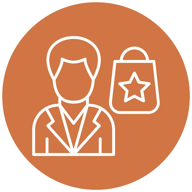 Diseño vectorial Estilo de icono del cliente