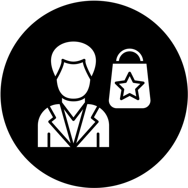 Diseño vectorial Estilo de icono del cliente