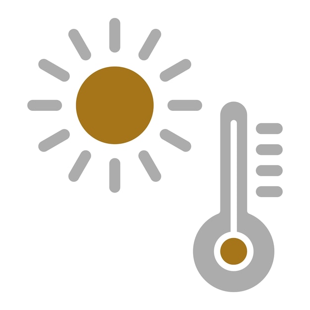 Vector diseño vectorial estilo del icono de clima caliente