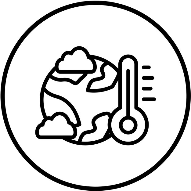 Diseño vectorial Estilo del icono climático