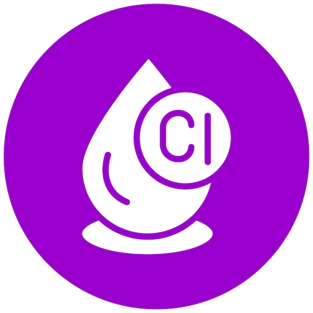 Diseño vectorial Estilo del icono de cloro