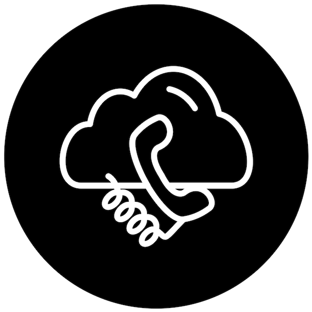 Diseño vectorial Estilo del icono de Cloudcall