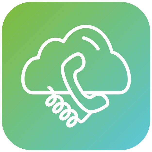 Diseño vectorial Estilo del icono de Cloudcall