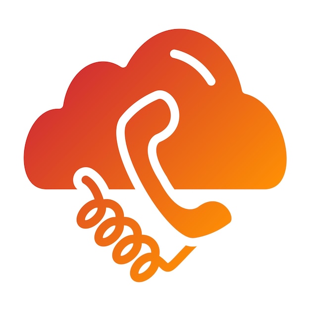Diseño vectorial Estilo del icono de Cloudcall