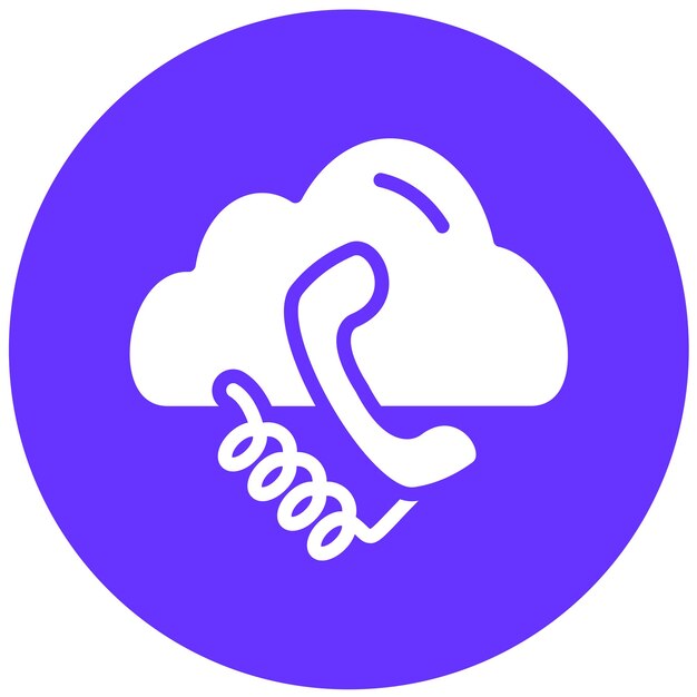 Diseño vectorial Estilo del icono de Cloudcall