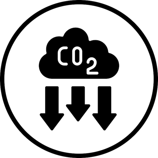 Diseño vectorial del estilo del icono Co2