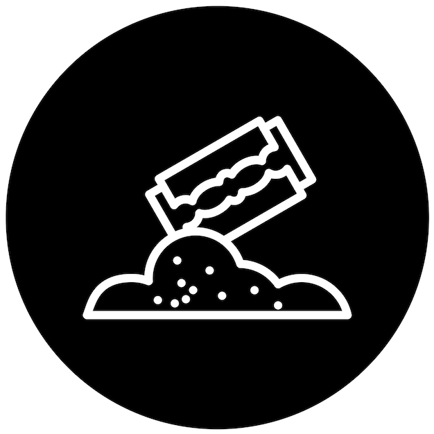 Diseño vectorial Estilo del icono de la cocaína