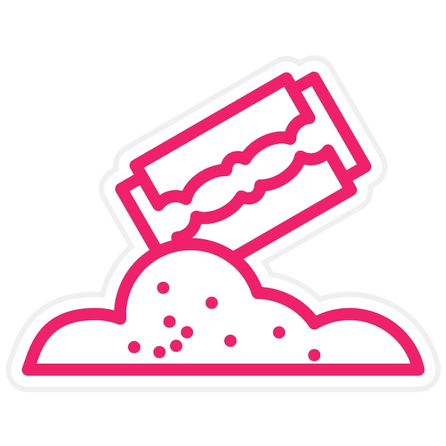 Diseño vectorial Estilo del icono de la cocaína