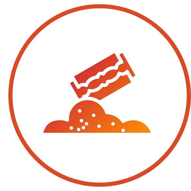 Diseño vectorial Estilo del icono de la cocaína