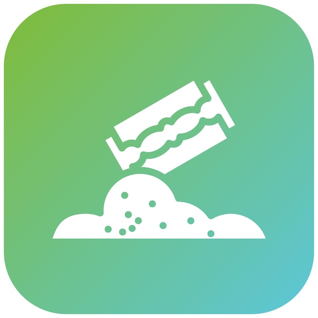 Diseño vectorial Estilo del icono de la cocaína