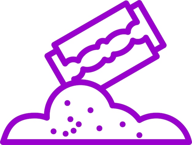 Diseño vectorial Estilo del icono de la cocaína