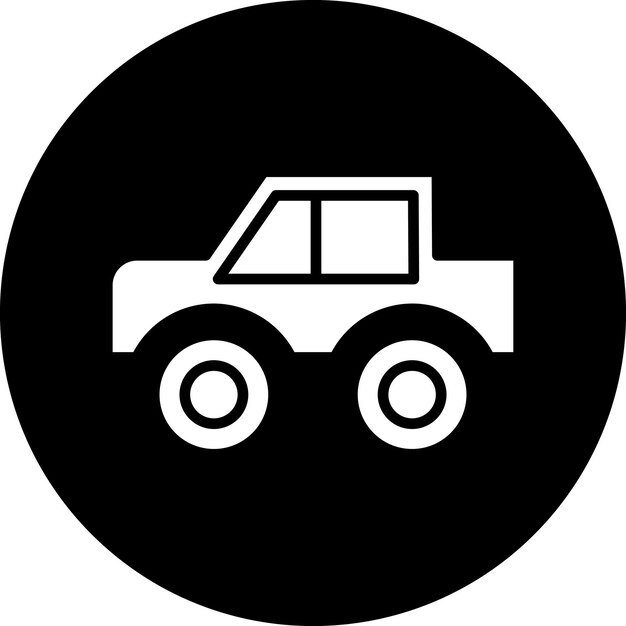 Diseño vectorial del estilo del icono del coche Bigfoot