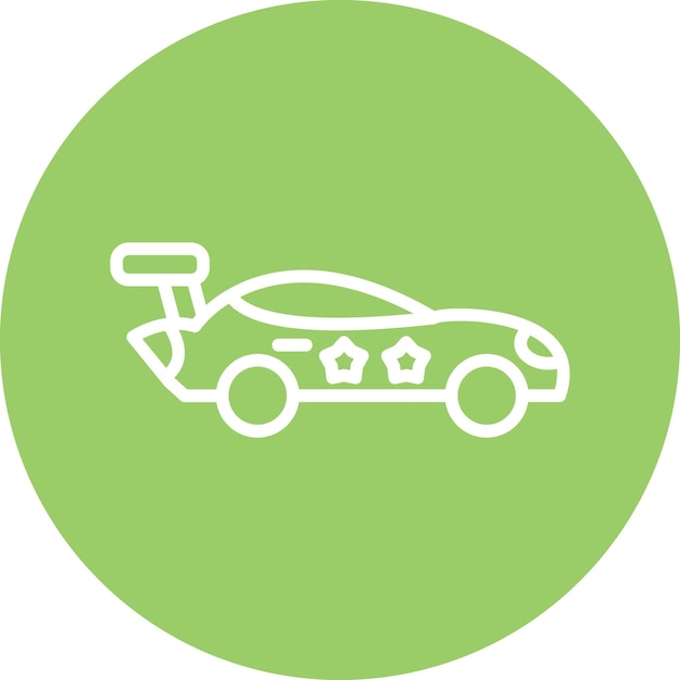 Diseño vectorial Estilo de icono de coche de carreras