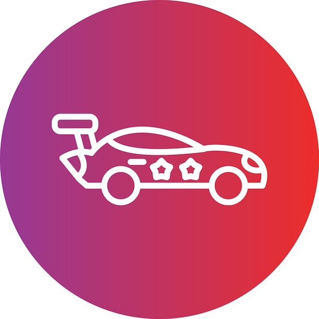 Diseño vectorial Estilo de icono de coche de carreras
