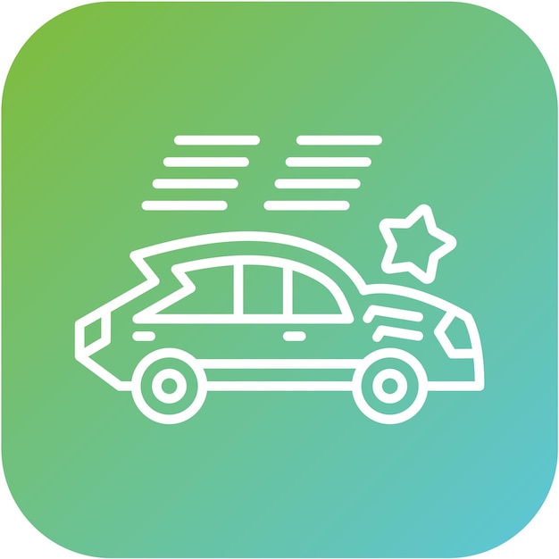 Diseño vectorial Estilo de icono de coche de carreras