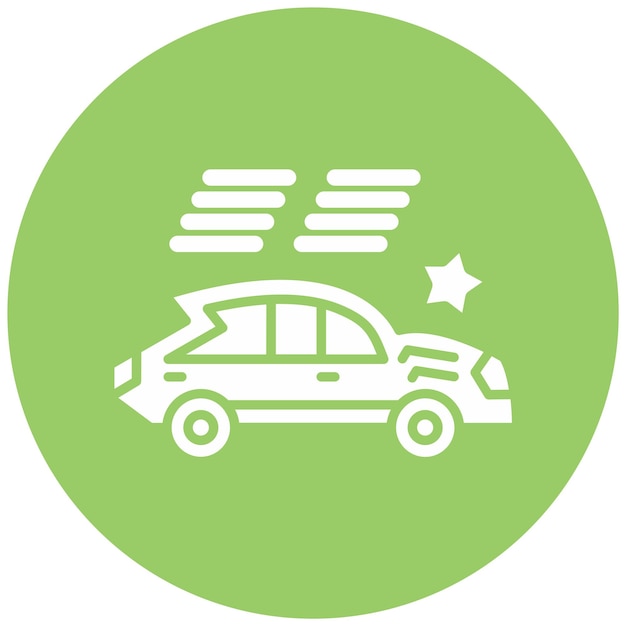 Diseño vectorial Estilo de icono de coche de carreras