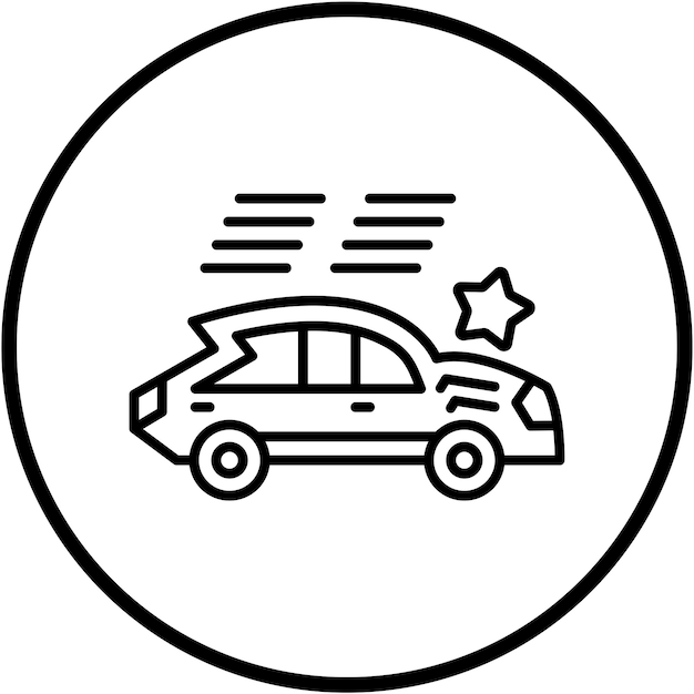Diseño vectorial Estilo de icono de coche de carreras