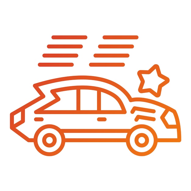 Diseño vectorial Estilo de icono de coche de carreras
